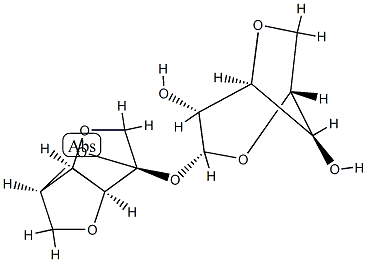 1-O-(1,4:3,6-Dianhydro-2-deoxy-β-D-fructofuranos-2-yl)-3,6-anhydro-α-D-glucopyranose Struktur