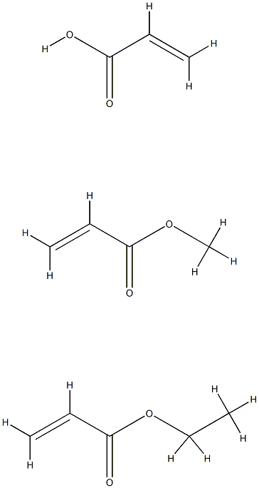 2-Propenoic acid, polymer with ethyl 2-propenoate and methyl 2-propenoate Struktur