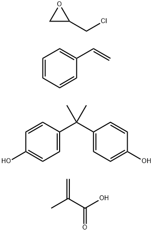 Bisphenol A-epichlorohydrin-methacrylic acid-styrene copolymer Struktur