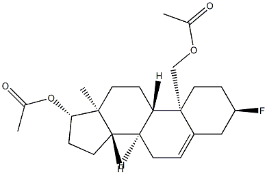 3α-Fluoroandrost-5-ene-17β,19-diol diacetate Struktur