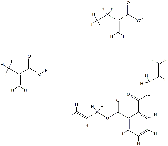 1,2-Benzenedicarboxylic acid, di-2-propenyl ester, polymer with ethyl 2-propenoate and 2-methyl-2-propenoic acid Struktur