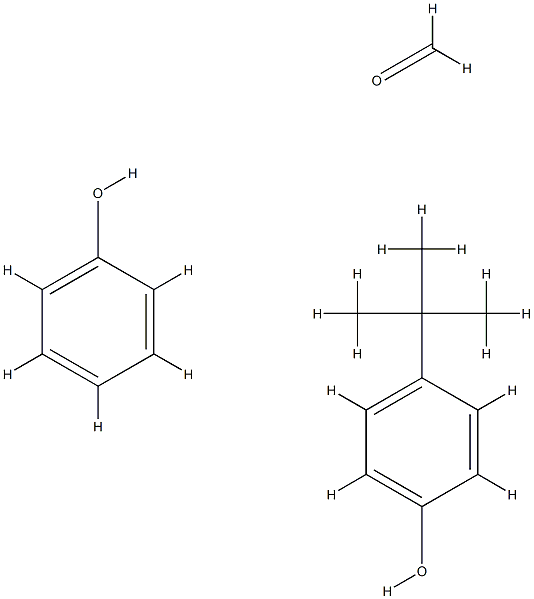 Formaldehyde, polymer with 4-(1,1-dimethylethyl)phenol and phenol Struktur