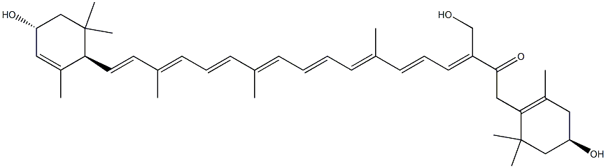 (3R,3'R,6'R)-7,8-Dihydro-8-oxo-β,ε-carotene-3,3',19-triol Struktur