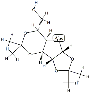 1-O,2-O:3-O,5-O-Diisopropylidene-α-D-glucofuranose Struktur