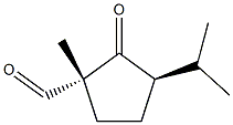 Cyclopentanecarboxaldehyde, 1-methyl-3-(1-methylethyl)-2-oxo-, (1R,3R)-rel- (9CI) Struktur