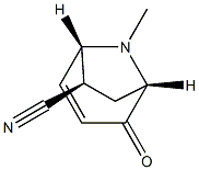 8-Azabicyclo[3.2.1]oct-3-ene-6-carbonitrile,8-methyl-2-oxo-,(1R,5R,6S)-rel-(9CI) Struktur