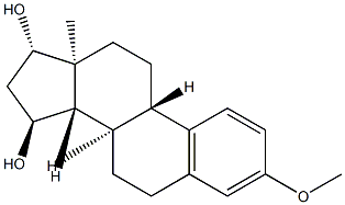 3-Methoxyestra-1,3,5(10)-triene-15α,17β-diol Struktur