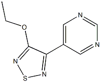 Pyrimidine,5-(4-ethoxy-1,2,5-thiadiazol-3-yl)-(9CI) Struktur