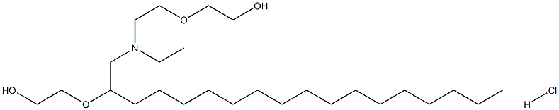 Poly(oxy-1,2-ethanediyl), α,α'[(octadecylimino) di-2,1-ethanediyl]bis[ω-hydroxy-, hydrochloride Struktur