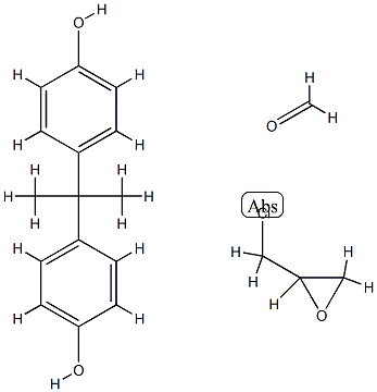 Formaldehyde, polymer with (chloromethyl)oxirane and 4,4-(1-methylethylidene)bisphenol Struktur