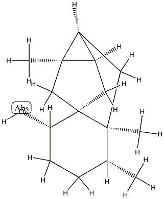 (1S,1aβ,7aβ)-Decahydro-1,6β,6aβ-trimethyl-1α,2aα-methano-2aH-cyclopropa[b]naphthalen-3β-ol Struktur