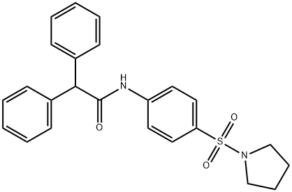 2,2-diphenyl-N-[4-(1-pyrrolidinylsulfonyl)phenyl]acetamide Struktur