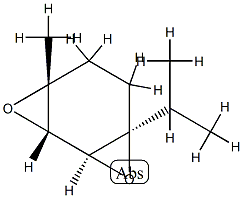 3,8-Dioxatricyclo[5.1.0.02,4]octane,4-methyl-7-(1-methylethyl)-,(1R,2R,4S,7R)-rel-(9CI) Struktur