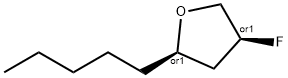 Furan, 4-fluorotetrahydro-2-pentyl-, (2R,4S)-rel- (9CI) Struktur