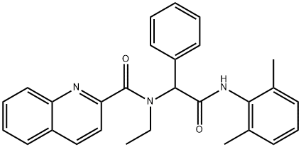 2-Quinolinecarboxamide,N-[2-[(2,6-dimethylphenyl)amino]-2-oxo-1-phenylethyl]-N-ethyl-(9CI) Struktur