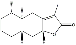 (4aR)-4a,5,6,7,8,8aα,9,9aα-Octahydro-3,4aβ,5β-trimethylnaphtho[2,3-b]furan-2(4H)-one Struktur