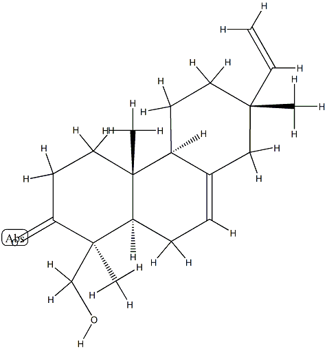 (1S)-7α-Ethenyl-3,4,4a,4bα,5,6,7,8,10,10aα-decahydro-1β-(hydroxymethyl)-1,4aβ,7-trimethyl-2(1H)-phenanthrenone Struktur