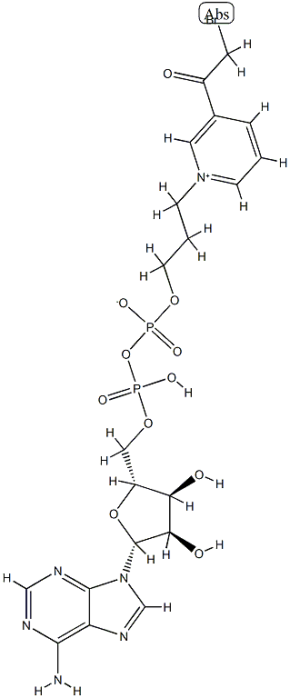 3-((3-bromoacetylpyridinio)propyl)adenosine pyrophosphate Struktur