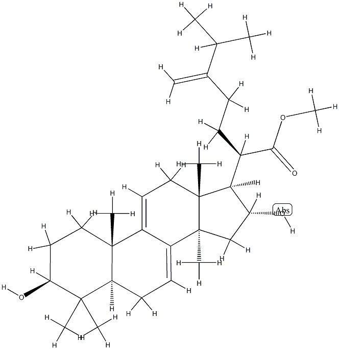 3β,16α-Dihydroxy-24-methylenelanosta-7,9(11)-dien-21-oic acid methyl ester Struktur