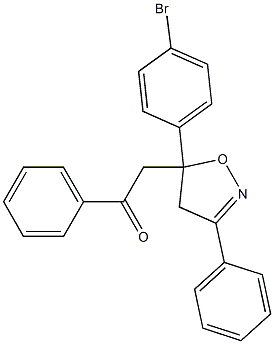 α-[5-(4-Bromophenyl)-3-phenyl-2-isoxazolin-5-yl]acetophenone Struktur