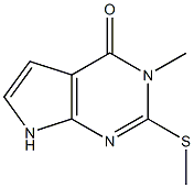 4-methyl-3-methylsulfanyl-2,4,9-triazabicyclo[4.3.0]nona-2,7,10-trien-5-one Struktur