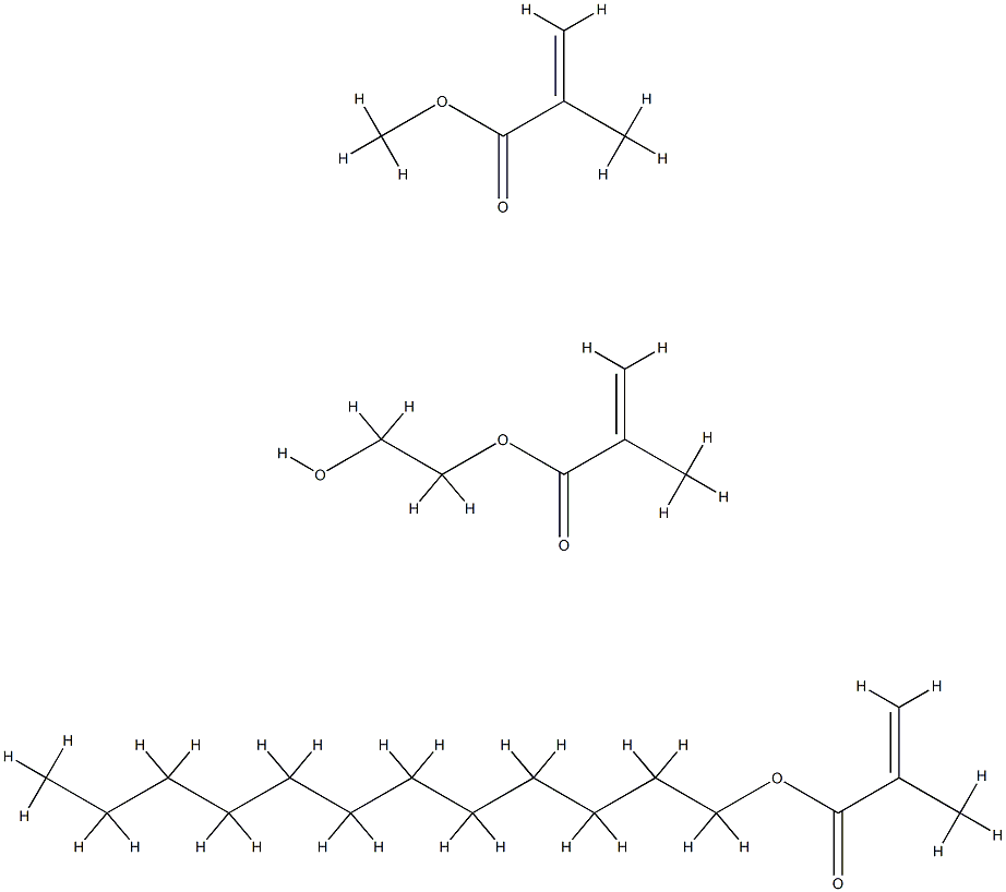 2-Propenoic acid, 2-methyl-, dodecyl ester, polymer with 2-hydroxyethyl 2-methyl-2-propenoate and methyl 2-methyl-2-propenoate Struktur