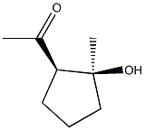 Ethanone, 1-[(1R,2S)-2-hydroxy-2-methylcyclopentyl]-, rel- (9CI) Struktur