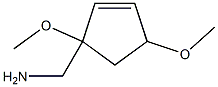 2-Cyclopentene-1-methanamine,1,4-dimethoxy-(9CI) Struktur