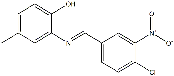 2-({4-chloro-3-nitrobenzylidene}amino)-4-methylphenol Struktur