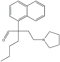 α-Butyl-α-(1-naphtyl)-1-pyrrolidinebutanal Struktur