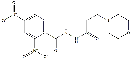 2,4-dinitro-N'-[3-(4-morpholinyl)propanoyl]benzohydrazide Struktur