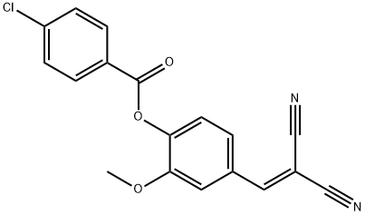 4-clorobenzoicacid[4-(2,2-dicyanovinyl)-2Mefhoxy]phenyesfer Struktur