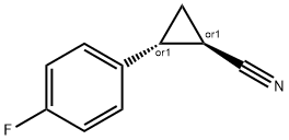 Cyclopropanecarbonitrile, 2-(4-fluorophenyl)-, (1R,2R)-rel- (9CI) Struktur