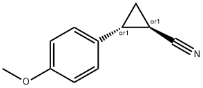 Cyclopropanecarbonitrile, 2-(4-methoxyphenyl)-, (1R,2R)-rel- (9CI) Struktur