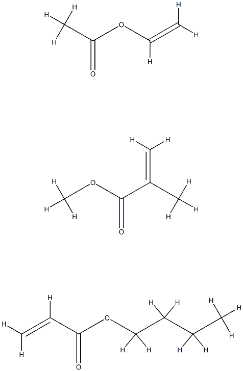 2-Propenoic acid, 2-methyl-, methyl ester, polymer with butyl 2-propenoate and ethenyl acetate Struktur