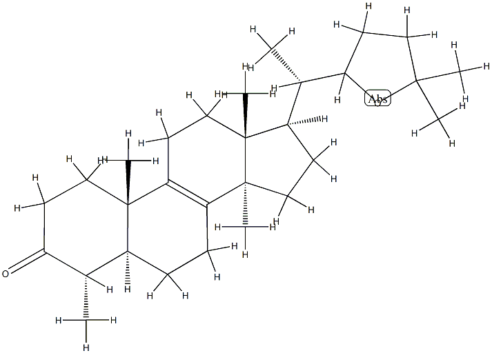 (20S)-22,25-Epoxy-4α,14-dimethyl-5α-cholest-8-en-3-one Struktur