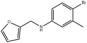 4-bromo-N-(furan-2-ylmethyl)-3-methylaniline Struktur