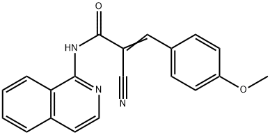 2-cyano-N-(1-isoquinolinyl)-3-(4-methoxyphenyl)acrylamide Struktur