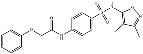 N-(4-{[(3,4-dimethyl-5-isoxazolyl)amino]sulfonyl}phenyl)-2-phenoxyacetamide Struktur