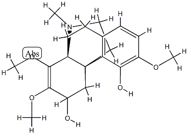 7,8-Didehydro-3,7,8-trimethoxy-17-methylhasubanan-4,6-diol Struktur