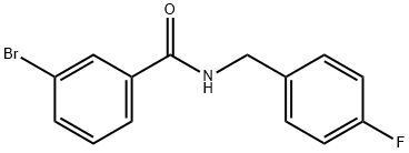 3-bromo-N-(4-fluorobenzyl)benzamide Struktur