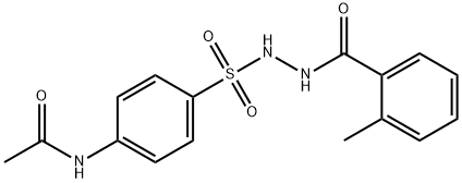 N-(4-{[2-(2-methylbenzoyl)hydrazino]sulfonyl}phenyl)acetamide Struktur