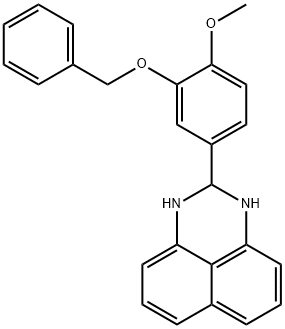 2-[3-(benzyloxy)-4-methoxyphenyl]-2,3-dihydro-1H-perimidine Struktur