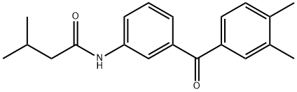 N-{3-[(3,4-dimethylphenyl)carbonyl]phenyl}-3-methylbutanamide Struktur