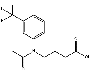 4-[N-(α,α,α-Trifluoro-m-tolyl)-N-acetylamino]butanoic acid Struktur