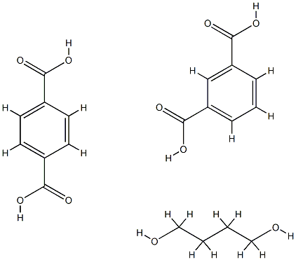 1,3-Benzenedicarboxylic acid, polymer with 1,4-benzenedicarboxylic acid and 1,4-butanediol Struktur