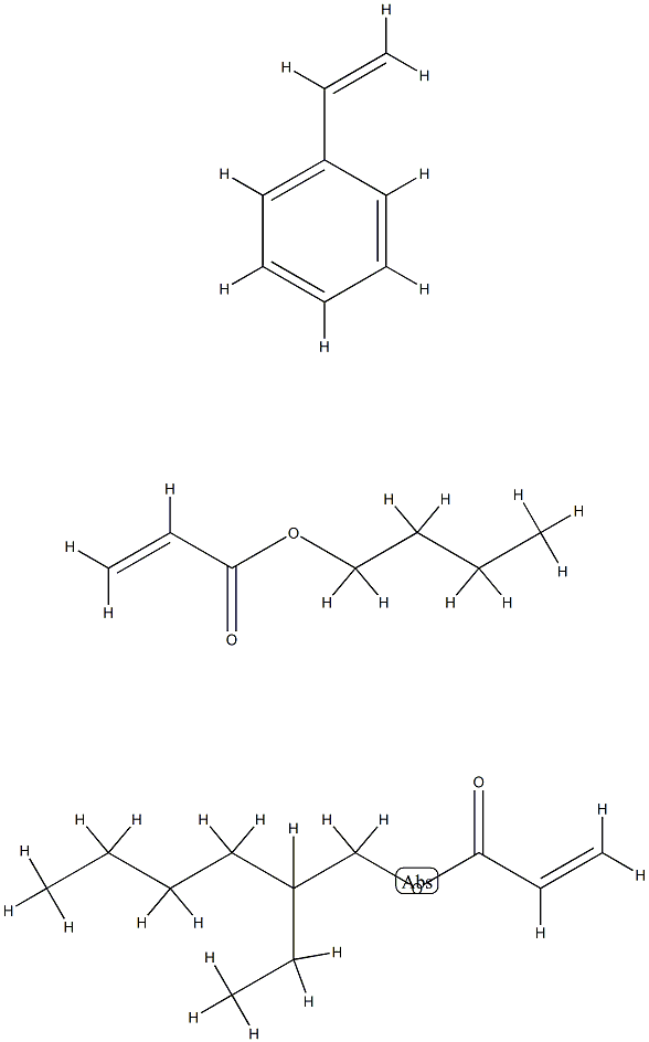 2-Propenoic acid, butyl ester, polymer with ethenylbenzene and 2-ethylhexyl 2-propenoate Struktur