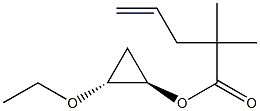 Propanoic acid, 2,2-dimethyl-, 1-[(1R,2R)-2-ethoxycyclopropyl]ethenyl ester, rel- (9CI) Struktur