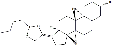 20,21-[(Butylboranediyl)bis(oxy)]pregna-5,17(20)-dien-3β-ol Struktur