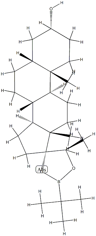 (20R)-17,20-[(tert-Butylboranediyl)bis(oxy)]-5β-pregnan-3α-ol Struktur